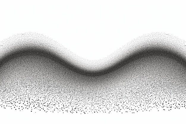 Zdjęcie czarny szum kropki półton gradient wektor gładki skręcony krawędź izolować na białym plecu