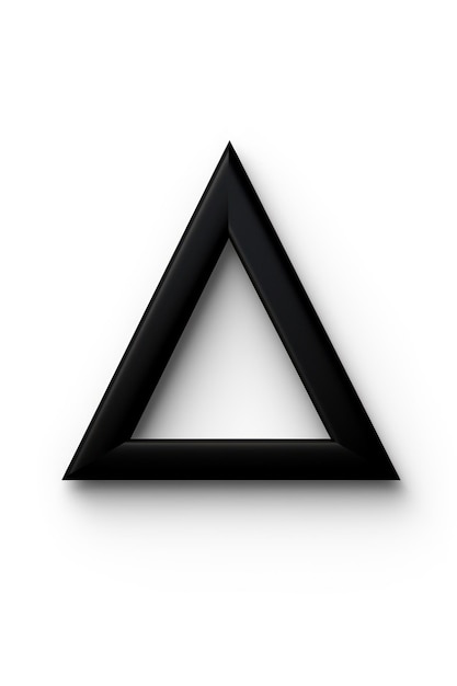 Zdjęcie czarny trójkąt izolowany na białym tle widok z góry ilustracja wektora płaskiego ar 23 job id 2cf183aebf784c4f858473ba55219978