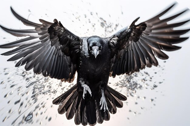 Zdjęcie czarny wrona zbliżenie