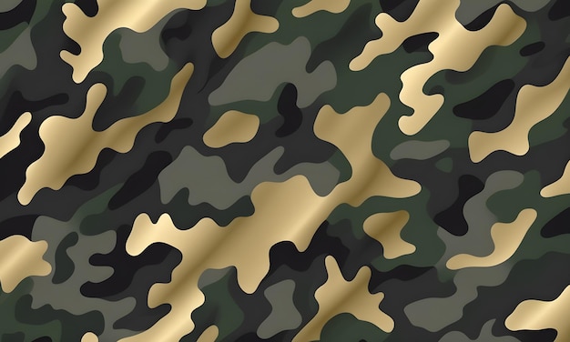 Czarny złoty kamuflaż wzór kolory wojskowe styl wektorowy kamuflaż tło grafika projektowanie sztuki wojskowej