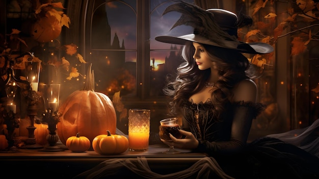 Czarowanie czarownic mistycznymi urokami Halloween