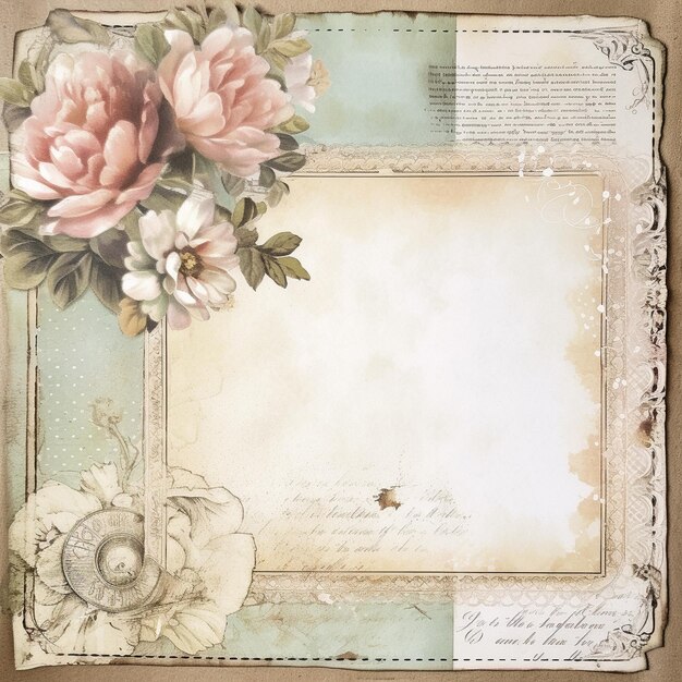 Czarujące wspomnienia Vintage Floral Scrapbook Elegance z akwarelowymi akcentami