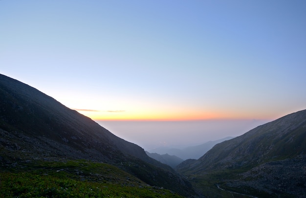 Czas świtu W Alpach