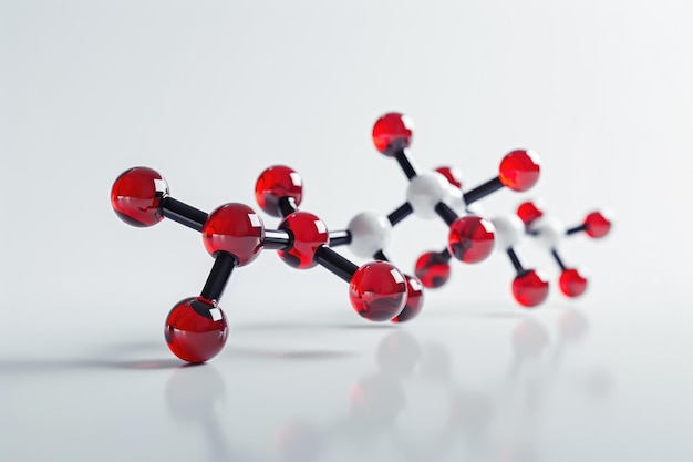 Cząsteczka fenilalaniny na białym tle Model chemiczny