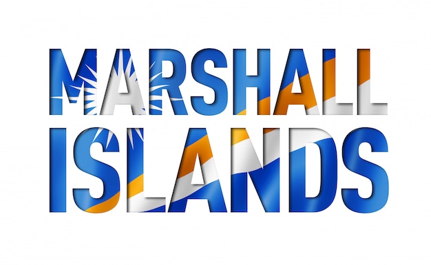 Czcionka tekstu flagi Wysp Marshalla