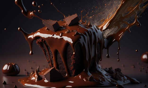 Zdjęcie czekolada na ciasteczkach.