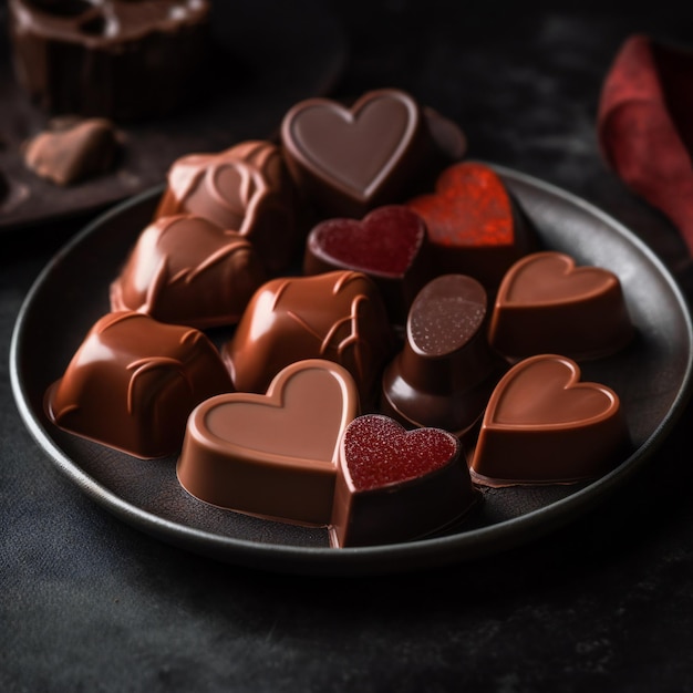 czekolada w kształcie miłości