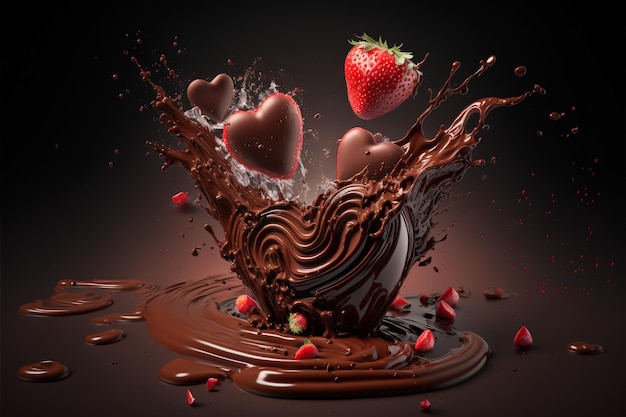 Zdjęcie czekolada w kształcie serca, prezent na walentynki