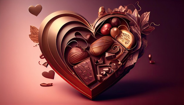 Czekolada w kształcie serca to symbol miłości