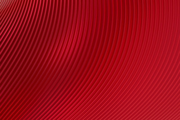 Zdjęcie czerwona abstrakcyjna ściana fala architektura abstrakcyjne tło renderowanie 3d, czerwone tło do prezentacji
