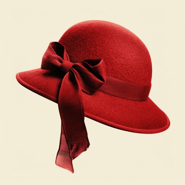 Czerwona czapka z kokardką