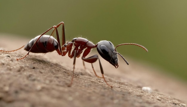 Czerwona importowana mrówka ogniowa RIFA Solenopsis invicta mrówka fotografująca bliskie zdjęcia w wysokiej rozdzielczości mrówka kulkowa