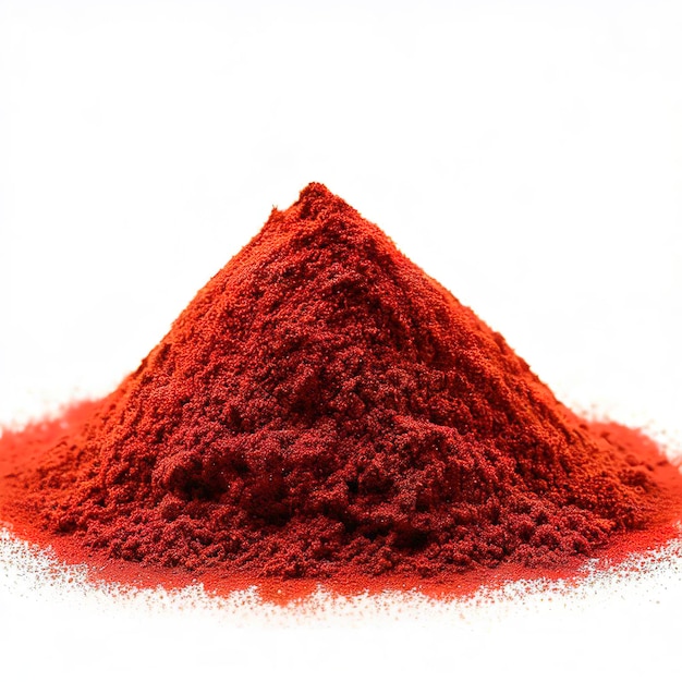 czerwona mielona papryka sproszkowana lub sucha papryczka chili na białym tle