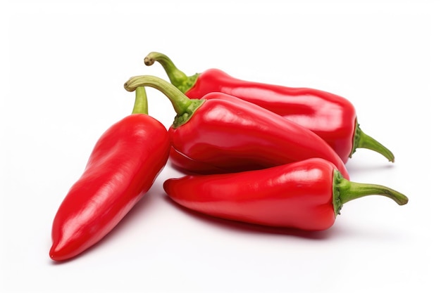 Czerwona papryczka chili na białym tle