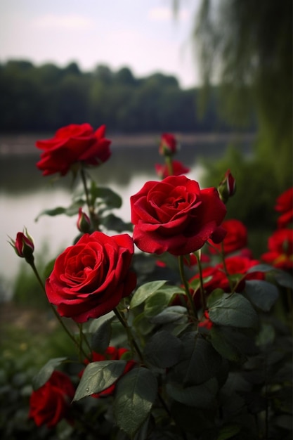 Czerwona piękna róża do tapet