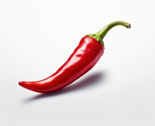 czerwona pikantna papryka chili izolowana na białym tle