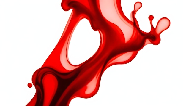 Zdjęcie czerwona plamka płynu z literą b na niej