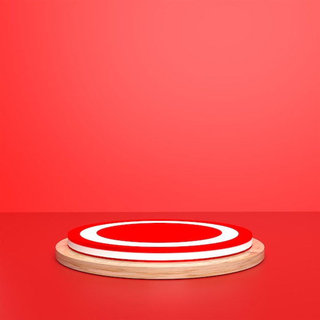 Czerwona platforma do pokazania produktu