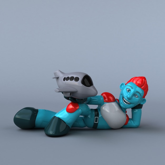 Czerwona robota 3D ilustracja