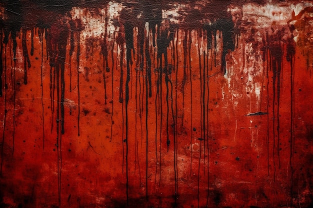 Czerwona ściana z tłem krwi