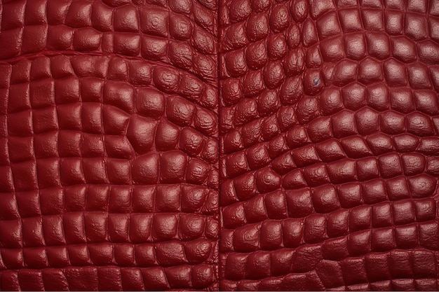 Czerwona skórzana kurtka ze wzorem skóry krokodyla