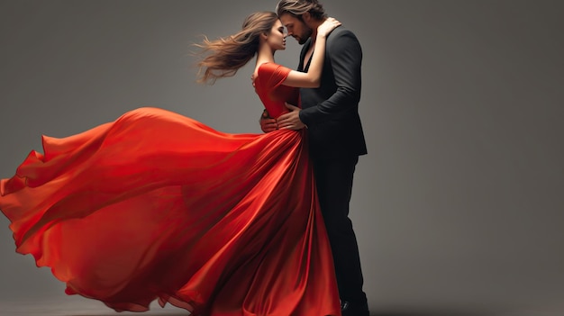 czerwona sukienka czerwona miłość tło salsa taniec taniec łaciński bachata muzyka miłość ilustracja taniec balowy