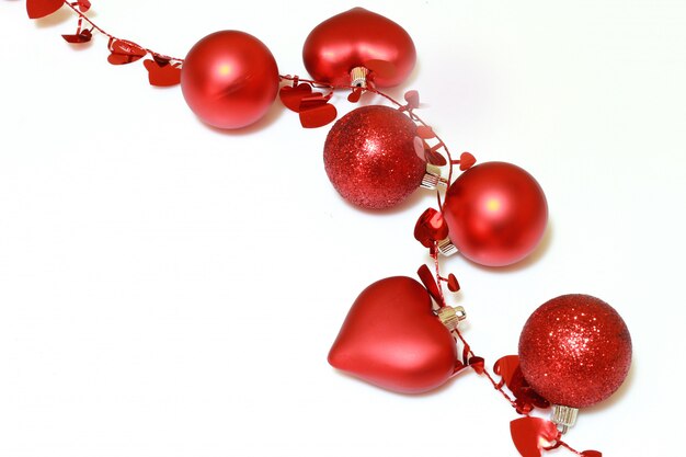 Zdjęcie czerwona świąteczna dekoracja