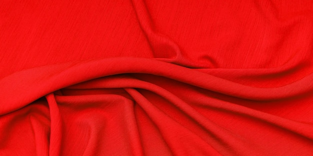 Czerwona tkanina tekstura, pusta przestrzeń.