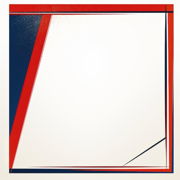 Zdjęcie czerwone, białe i niebieskie tło z kwadratową ramką