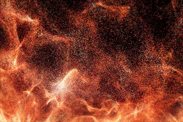 Zdjęcie czerwone cząstki płynące abstrakcyjne tło renderowania 3d