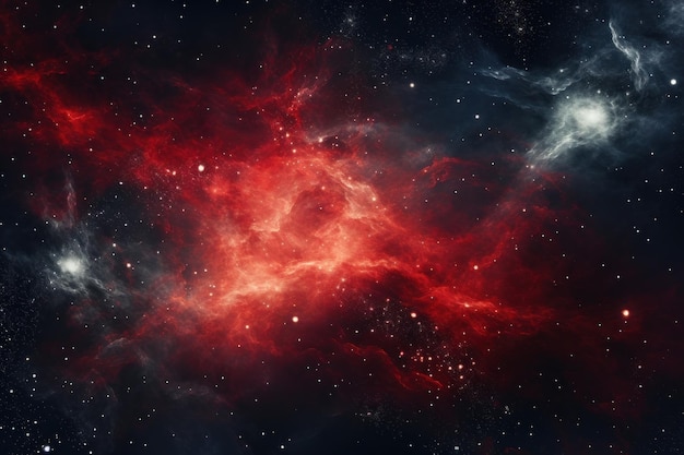 czerwone i białe gwiazdy w kosmosie