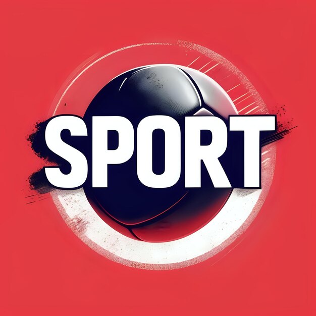 czerwone i czarne logo z napisem "sport"