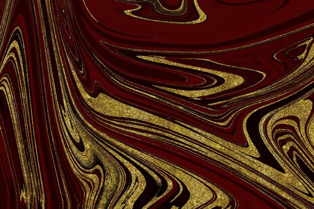 Czerwone i złote marmurowe abstrakcyjne tło