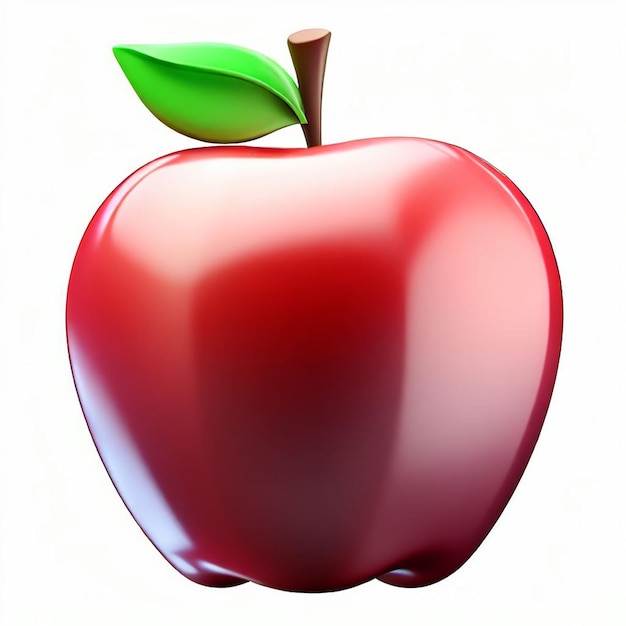 czerwone jabłko izolowane na białym