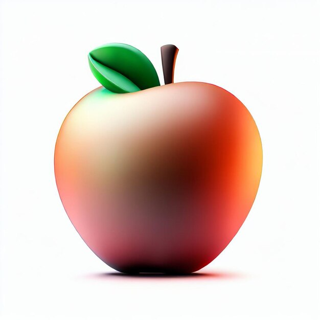 Zdjęcie czerwone jabłko izolowane na białym
