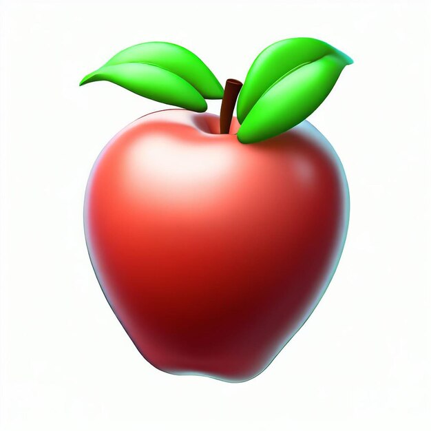 Zdjęcie czerwone jabłko wyizolowane na białym