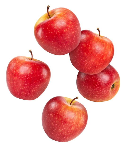 Czerwone jabłko wyizolowanych ze ścieżką przycinającą Owoce Apple samodzielnie na białym tle