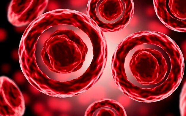 Zdjęcie czerwone krwinki w żyłach ai generowane