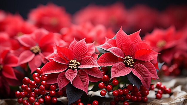 czerwone kwiaty poinsettia