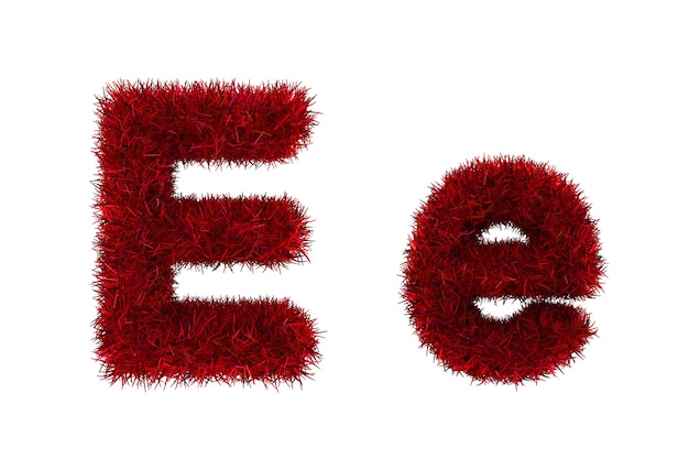 Zdjęcie czerwone litery trawy duże i małe
