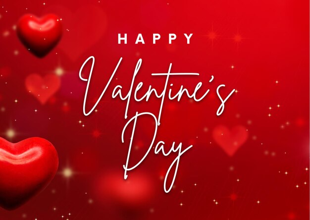 Czerwone piękno i kobieca karta z pozdrowieniami Happy Valentine Day