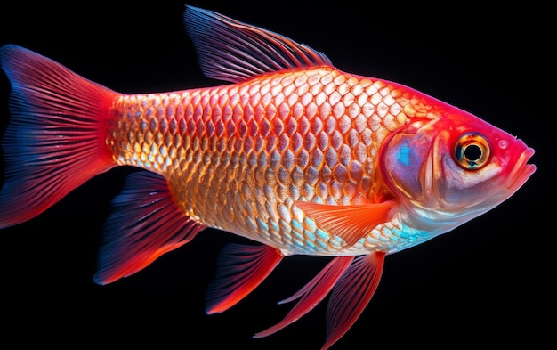 Czerwone ryby na białym tle