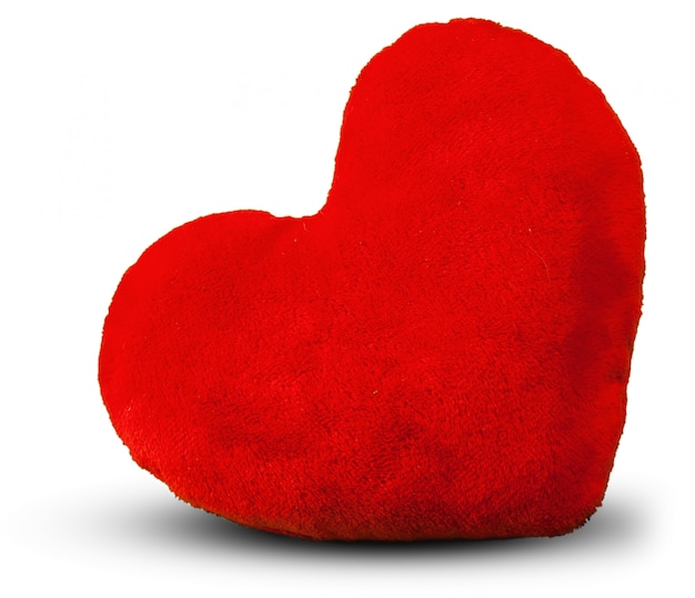 Zdjęcie czerwone serce na białym stole.