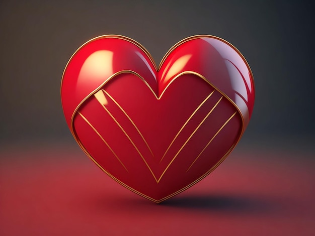 Czerwone serce Szczęśliwego Światowego Dnia Serca
