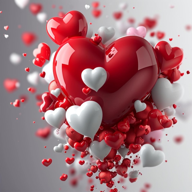 Czerwone szkłowe serce na białym tle romantyzm szkłowe serce rzeźba szkłowe serce szkłowe serce