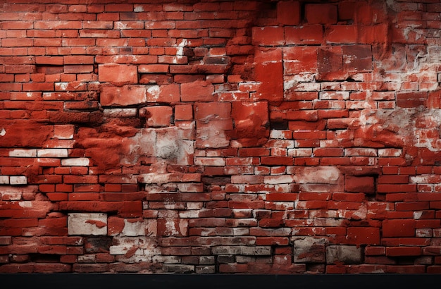 Czerwone tło ściany z białym obrazem generatywnym AI