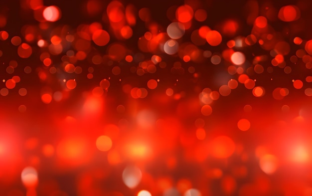 Zdjęcie czerwone tło ze światłami i rozmytym tłem