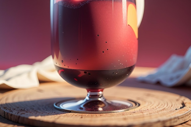 Zdjęcie czerwone wino lafit szklany kielich elegancki romantyczny napój tapeta ilustracja tła