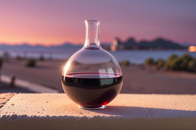 Czerwone wino lafite kieliszek do wina czara elegancki romantyczny napój tapeta tło ilustracja