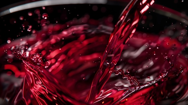 Czerwone wino sprawia, że elegancja jest w ruchu